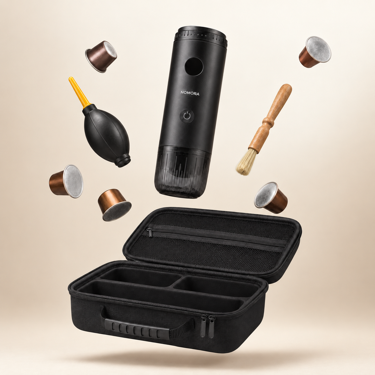 NOMORA™ – Tragbare 2-in-1-Espressomaschine für Abendteuer und Reise