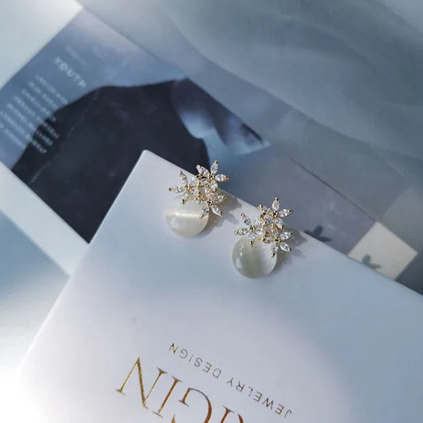 Petal Shine Earrings 🌸💎