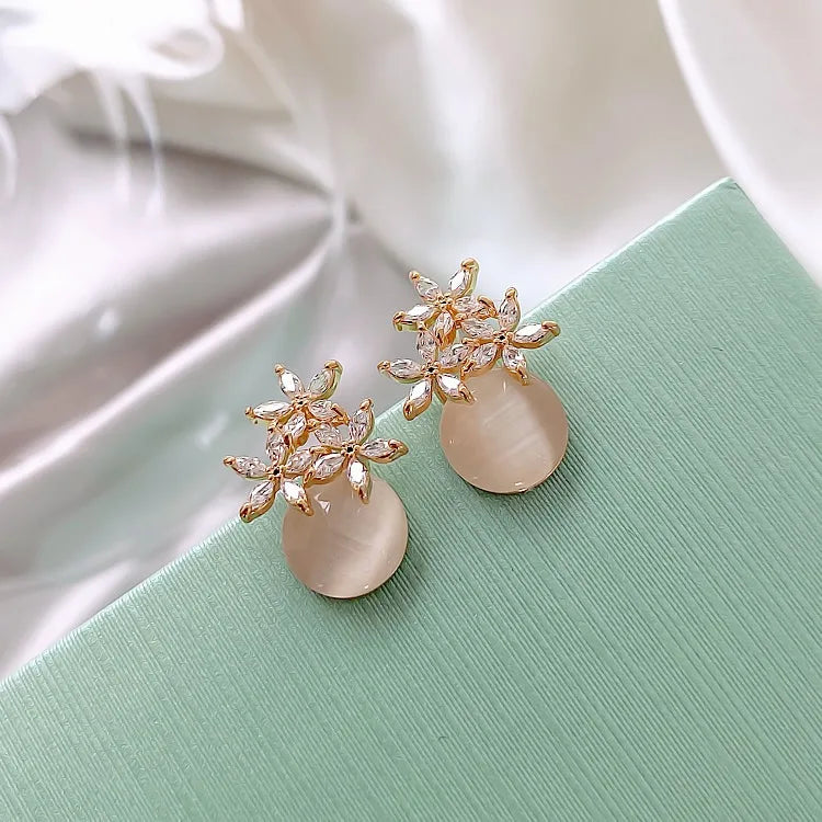 Petal Shine Earrings 🌸💎