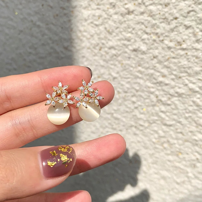 Petal Shine Earrings 🌸💎