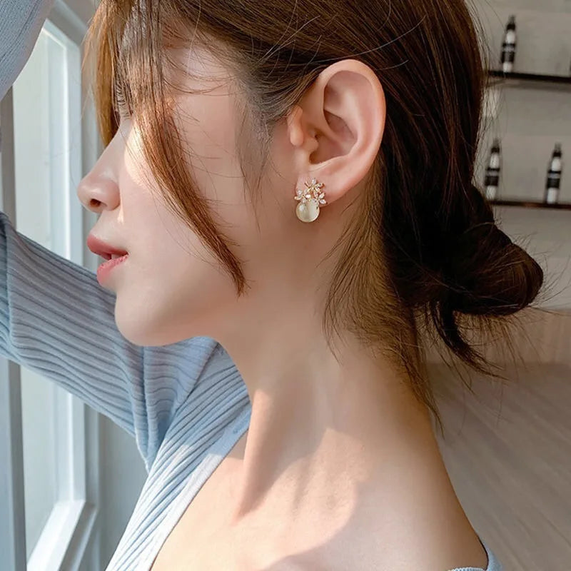 Petal Shine Earrings 🌸💎